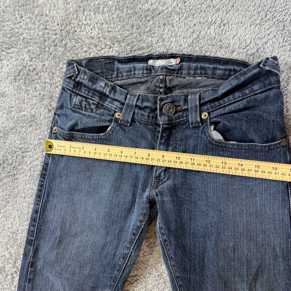 Levis 504 Slouch Skinny Jeans 28x31 Dark Wash Blue Low Rise Denim BC001875